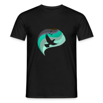 Pigeons pigeons - T-shirt homme - noir - Devant - AI Model Male 178 light (178cm)
