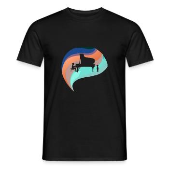 Pianist Instrument - Männer T-Shirt - Schwarz - Vorne - AI Model Male 178 light (178cm)