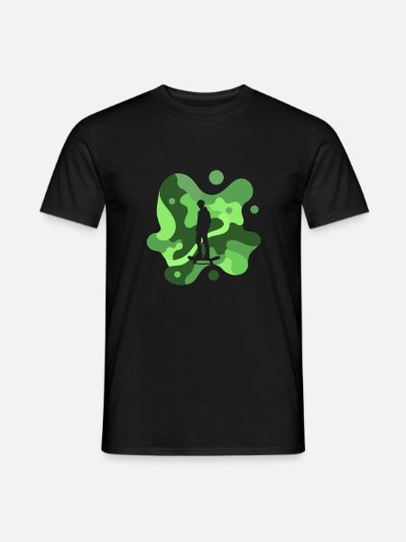 Skateboard Skater Longboard - Männer T-Shirt - Schwarz