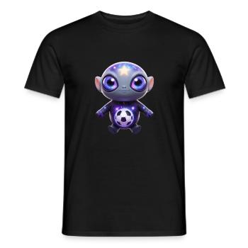 Alien mit ball - Männer T-Shirt - Schwarz - Vorne - AI Model Male 178 light (178cm)