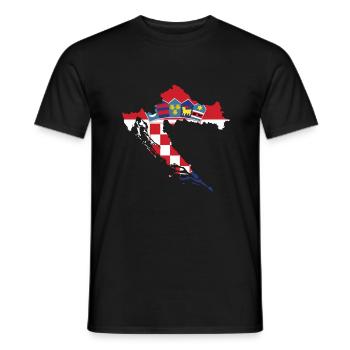 croatia hrvatska croatia hrv hr adria tourism sea - Men's T-Shirt - black - Front - AI Model Male 178 light (178cm)