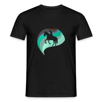 Pferd Pferdesport Wildpferd - Männer T-Shirt - Schwarz - Vorne - AI Model Male 178 light (178cm)
