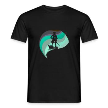 Pirate Bateau pirate Piraterie - T-shirt homme - noir - Devant - AI Model Male 178 light (178cm)