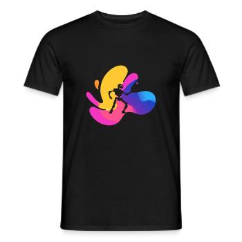 Robot Máquina Robótica - Camiseta hombre - negro - delante - AI Model Male 178 light (178cm)