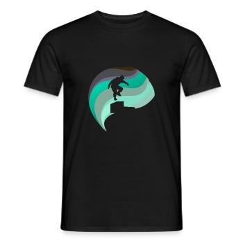 Parkour Stuntman Obstacle - Men's T-Shirt - black - Front - AI Model Male 178 light (178cm)
