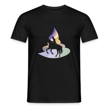 Horse Ross Hooves - Men's T-Shirt - black - Front - AI Model Male 178 light (178cm)