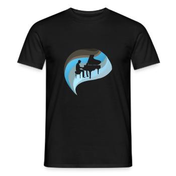 Klavier Tastatur Instrument - Männer T-Shirt - Schwarz - Vorne - AI Model Male 178 light (178cm)