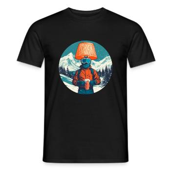 Die Lampen auf der Piste - Männer T-Shirt - Schwarz - Vorne - AI Model Male 178 light (178cm)