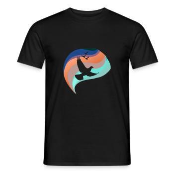 Colombe de la paix Signe de paix Oeufs de pigeon - T-shirt homme - noir - Devant - AI Model Male 178 light (178cm)