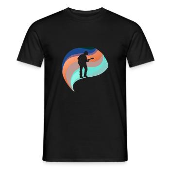 Elektrogitarre Bassist - Männer T-Shirt - Schwarz - Vorne - AI Model Male 178 light (178cm)