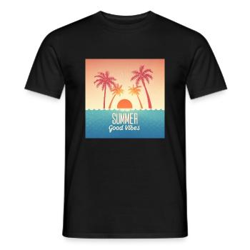 Retro Summer Feeling Vintage-Style - Männer T-Shirt - Schwarz - Vorne - AI Model Male 178 light (178cm)