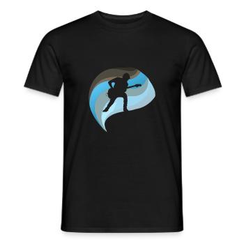 Bassista Heavy per chitarra - T-shirt uomo - nero - Fronte - AI Model Male 178 light (178cm)