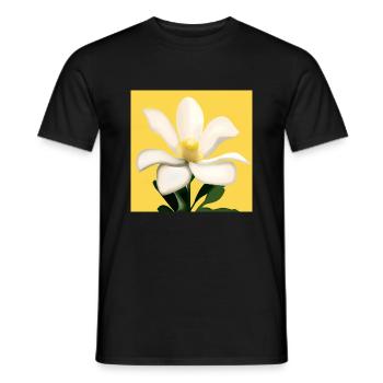 Eine beeindruckende weiße Blume - Männer T-Shirt - Schwarz - Vorne - AI Model Male 178 light (178cm)