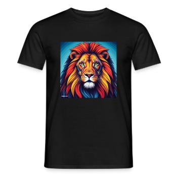 Lion Gemini - Men's T-Shirt - black - Front - AI Model Male 178 light (178cm)