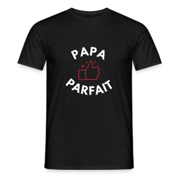 Papa parfait - idée cadeau papa - T-shirt homme - noir - Devant - AI Model Male 178 light (178cm)