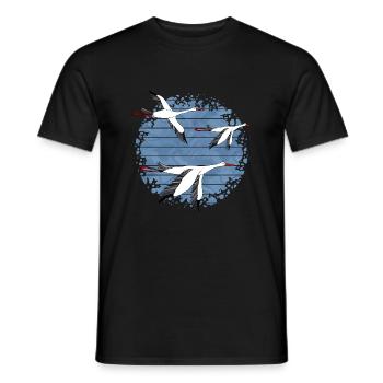 Vögel - Männer T-Shirt - Schwarz - Vorne - AI Model Male 178 light (178cm)