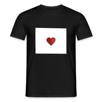 love letter - Men's T-Shirt - black - Front - AI Model Male 178 light (178cm)