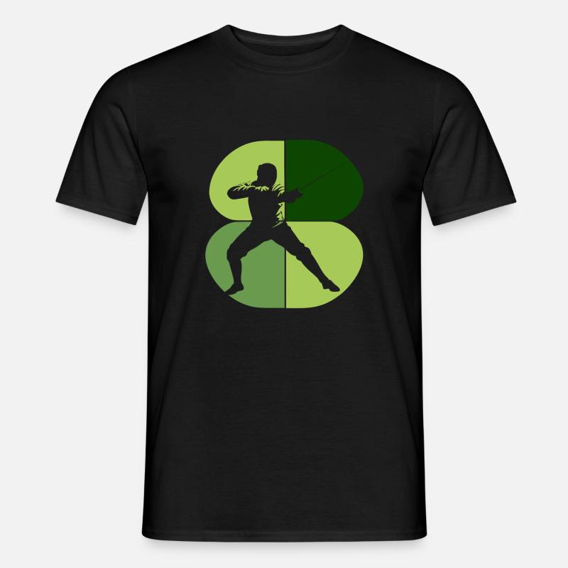 Fechten Florett Copy - Männer T-Shirt - Schwarz