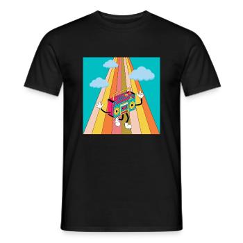 Radiomann - Männer T-Shirt - Schwarz - Vorne - AI Model Male 178 light (178cm)
