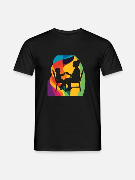 Kindermädchen Kindergeschichte Elternzeit - Männer T-Shirt - Schwarz