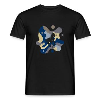 Pferde Ponyhof Wildpferd - Männer T-Shirt - Schwarz - Vorne - AI Model Male 178 light (178cm)