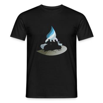 Rafting Rowers Whitewater - Men's T-Shirt - black - Front - AI Model Male 178 light (178cm)