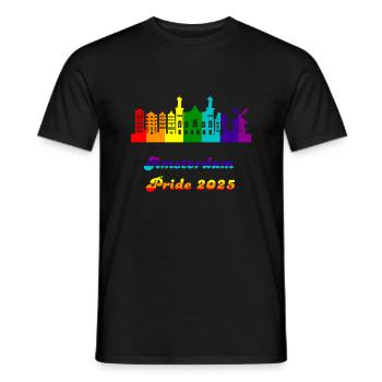 Pride 2025 Amsterdam - Männer T-Shirt - Schwarz - Vorne - AI Model Male 178 light (178cm)