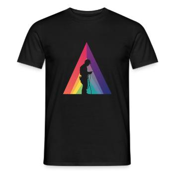 Installation électrique de l’électricien Panne de courant - T-shirt homme - noir - Devant - AI Model Male 178 light (178cm)