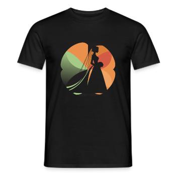 Wedding Wedding Dress - Men's T-Shirt - black - Front - AI Model Male 178 light (178cm)