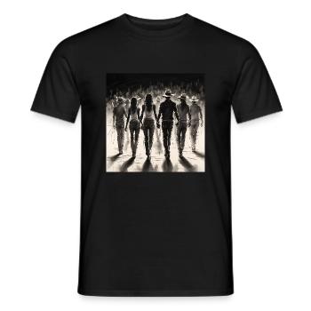 La danse en ligne : mon hobby - ma passion - mon truc - T-shirt homme - noir - Devant - AI Model Male 178 light (178cm)