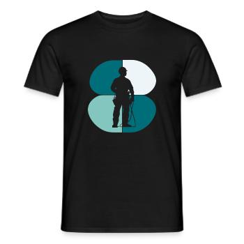 Electrical installation Electrical engineering Electricity - Men's T-Shirt - black - Front - AI Model Male 178 light (178cm)