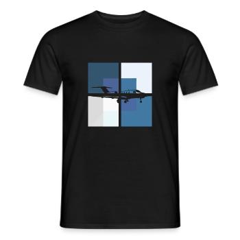 Aviation Aircraft Door Jumbo Jet - Men's T-Shirt - black - Front - AI Model Male 178 light (178cm)