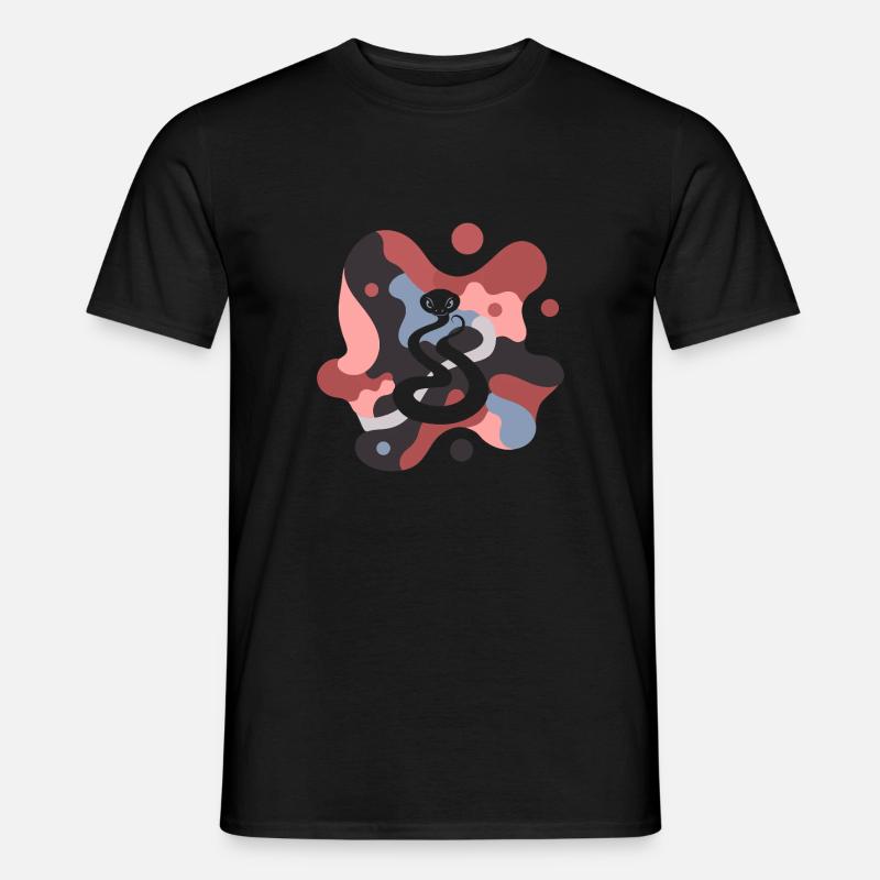 Schlangenkopf Schlange Schlangenarten - Männer T-Shirt - Schwarz