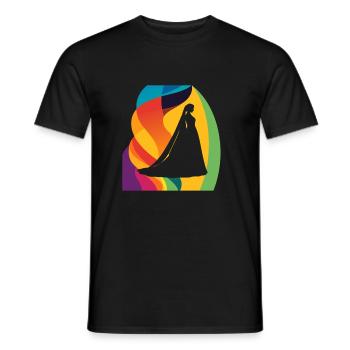 Bride Wedding Preparations Engagement - Men's T-Shirt - black - Front - AI Model Male 178 light (178cm)