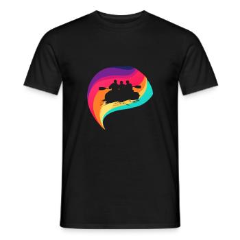 Rowing Stream Paddling - Men's T-Shirt - black - Front - AI Model Male 178 light (178cm)