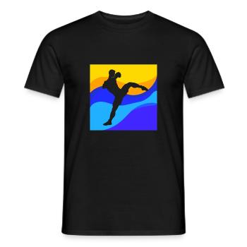 Boxen Sport - Männer T-Shirt - Schwarz - Vorne - AI Model Male 178 light (178cm)