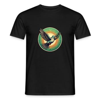 A dove bringing hope - Men's T-Shirt - black - Front - AI Model Male 178 light (178cm)