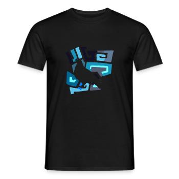 Pigeon pigeon dung - Men's T-Shirt - black - Front - AI Model Male 178 light (178cm)