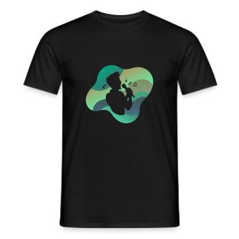 Singen Chor Karaoke - Männer T-Shirt - Schwarz - Vorne - AI Model Male 178 light (178cm)
