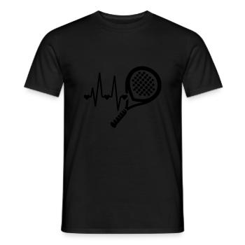 Mein Herz schlaegt fuer Padel 2 - Männer T-Shirt - Schwarz - Vorne - AI Model Male 178 light (178cm)