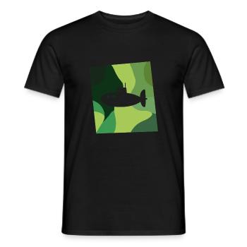 Sous-marin Militaire - T-shirt homme - noir - Devant - AI Model Male 178 light (178cm)