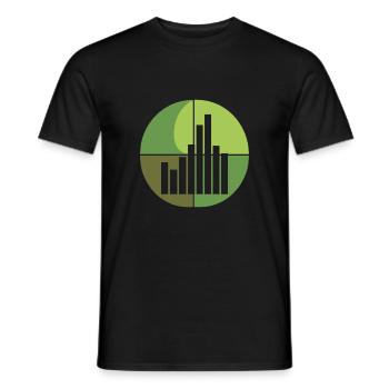 Statistik Diagramme - Männer T-Shirt - Schwarz - Vorne - AI Model Male 178 light (178cm)