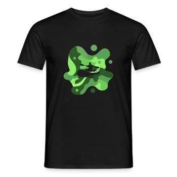 Rafting canoë d’eau vive - T-shirt homme - noir - Devant - AI Model Male 178 light (178cm)