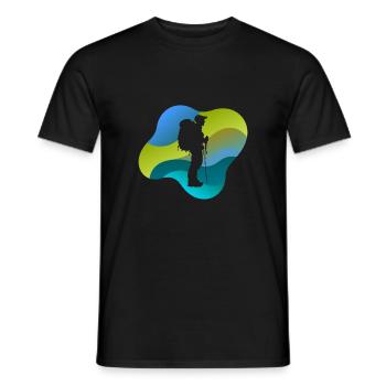 Randonnée Randonneurs Trekking - T-shirt homme - noir - Devant - AI Model Male 178 light (178cm)