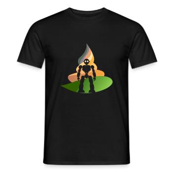 Cyborg Robot - Men's T-Shirt - black - Front - AI Model Male 178 light (178cm)