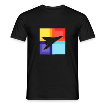 Luftfahrt Flugzeug - Männer T-Shirt - Schwarz - Vorne - AI Model Male 178 light (178cm)