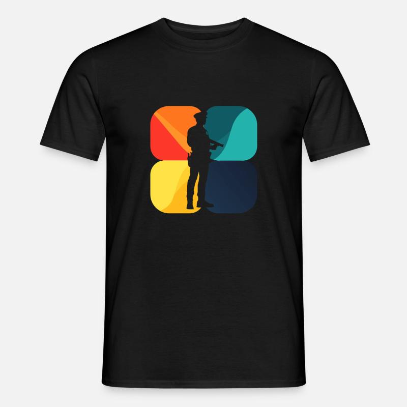 Beamter Polizei - Männer T-Shirt - Schwarz