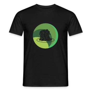 Spaghetti de pâtes - T-shirt homme - noir - Devant - AI Model Male 178 light (178cm)
