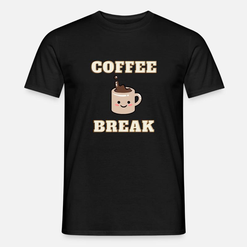 Kaffeepause - Männer T-Shirt - Schwarz
