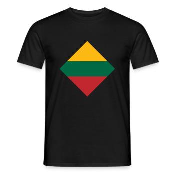 Lithuania - Men's T-Shirt - black - Front - AI Model Male 178 light (178cm)